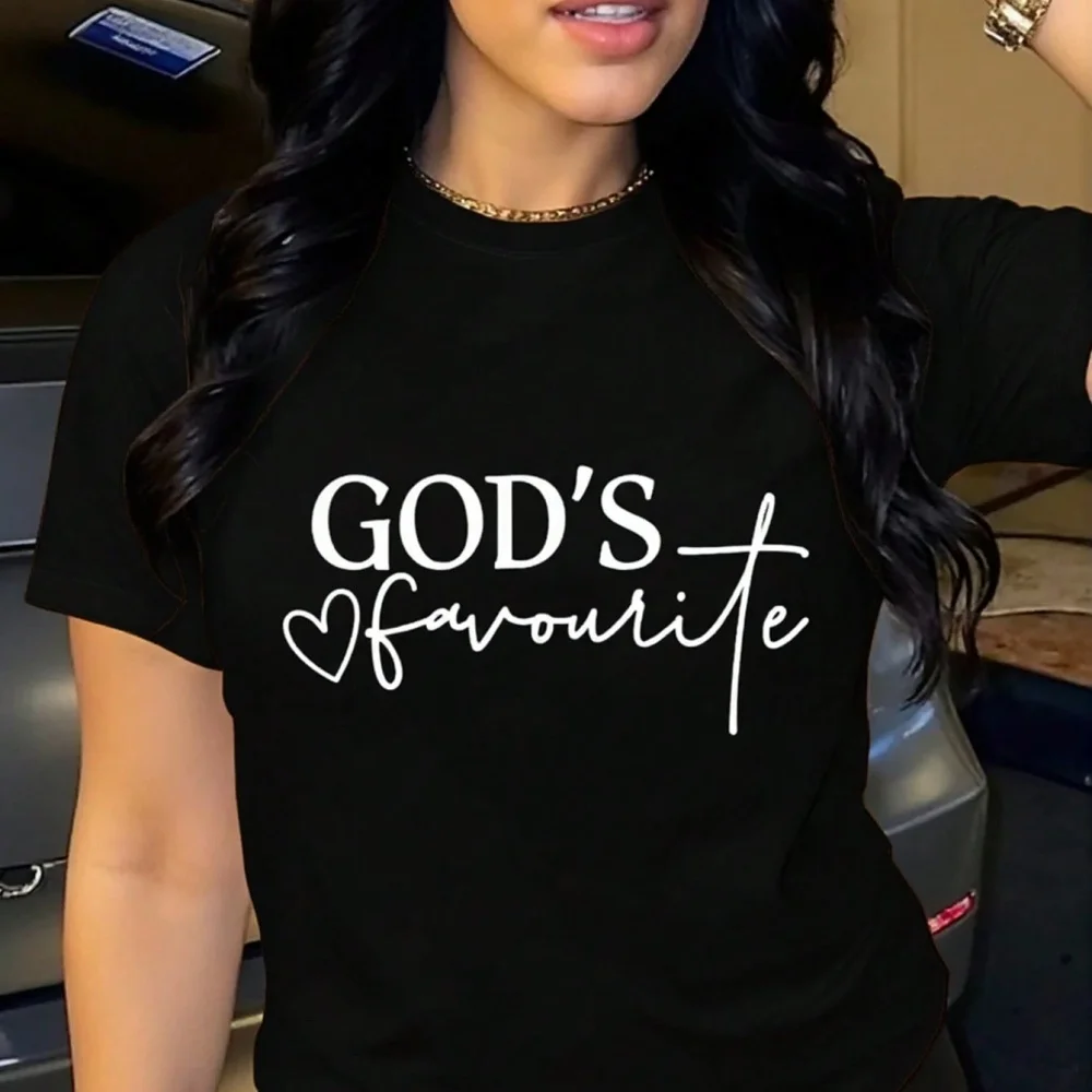 Dames zomer zonnebloem- en hartprint ronde hals korte mouw casual T-shirt grafische tees dames tops