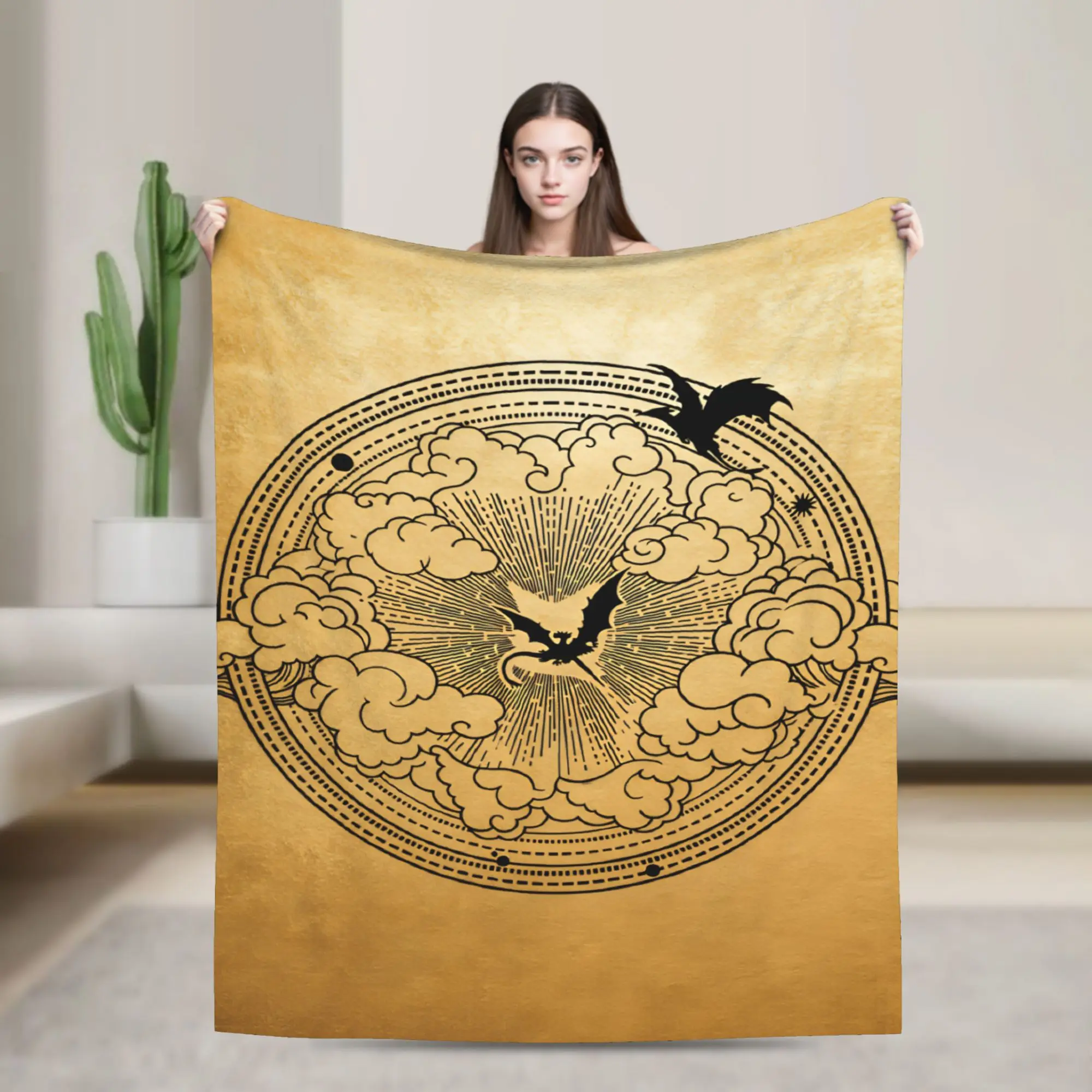 fourth wing  Soft Warm Blanket  Students Plush Throw Blanket Novelty Outdoor Flannel Bedspread Sofa Bed Cover