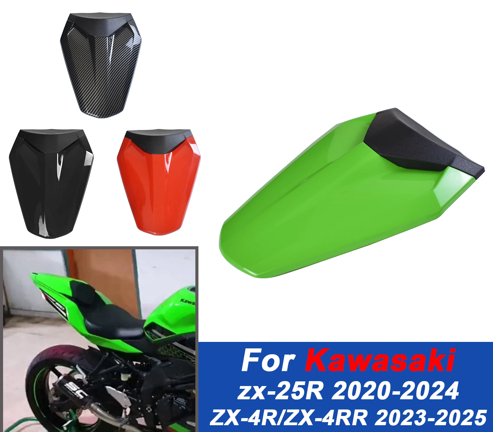 

For Kawasaki Ninja ZX4R/ZX4RR/ZX25R SeatCover Fairing Cowl-ZX4R/4RR 2023-2025 ZX-25R 2020-2024 Motorcycle Rear Passenger Pillion