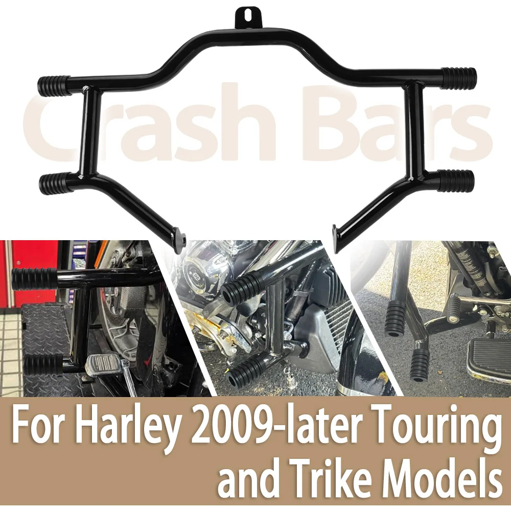 

For Harley Davidson Touring Road King Electra Glide Motorcycle Accessories Black Front Bumper Engine Guard Crash Bar Protector