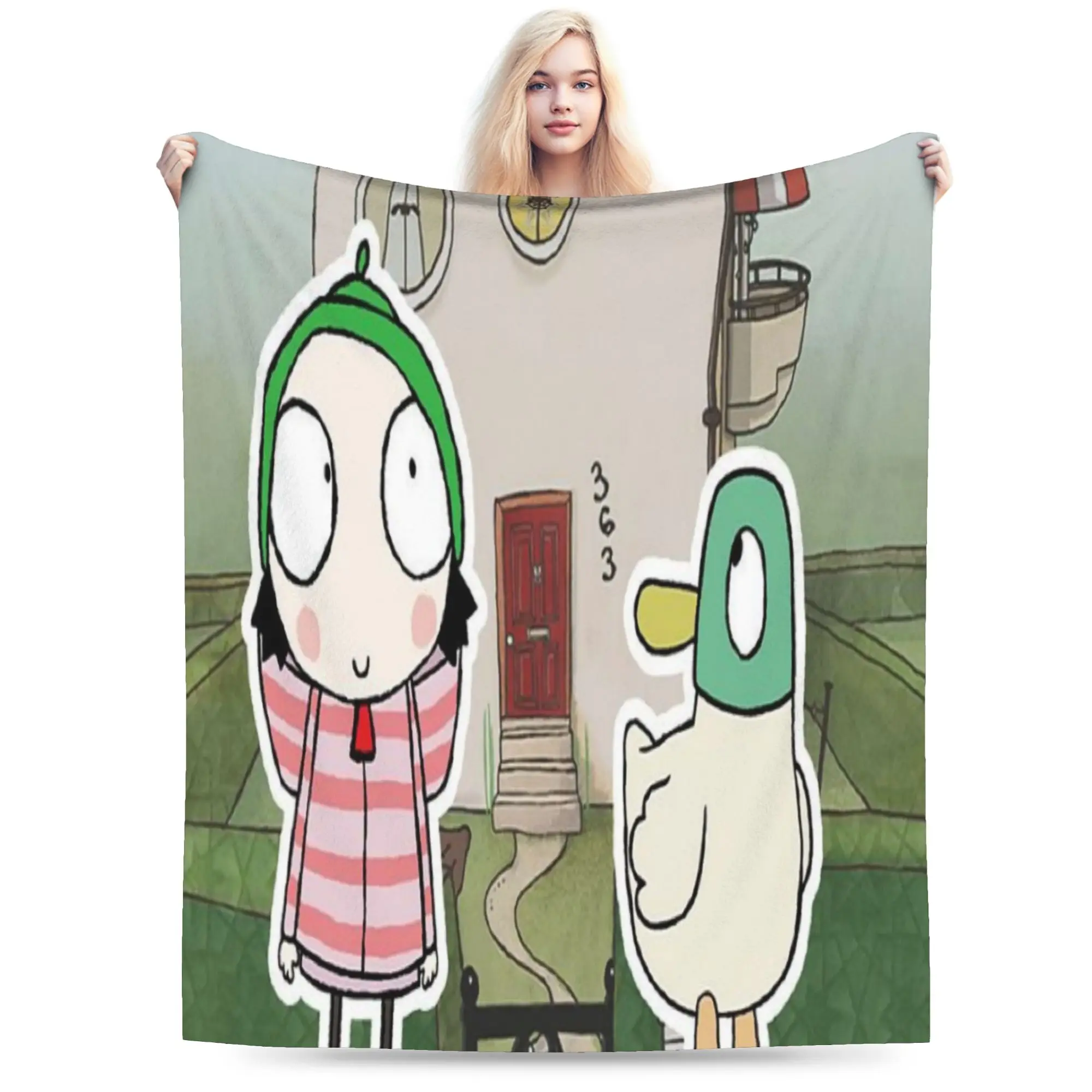 Comfort Sarah And Duck Blanket Accessories Sofa Decorative  Blanket Throw Lightweight Fleece for Office