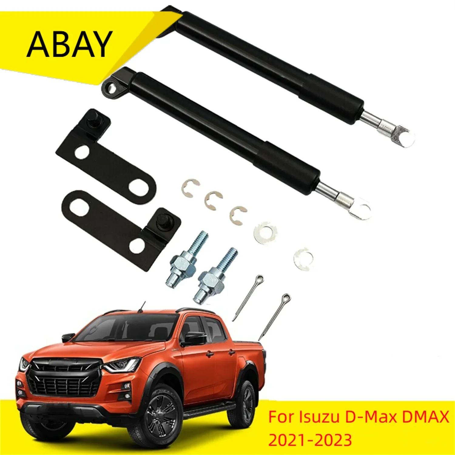 

Для Isuzu D-Max DMAX 2021-2023 стальные задние стойки капота, подъемные опоры, газовые пружины, амортизаторы, замена 2 шт., автомобильные аксессуары