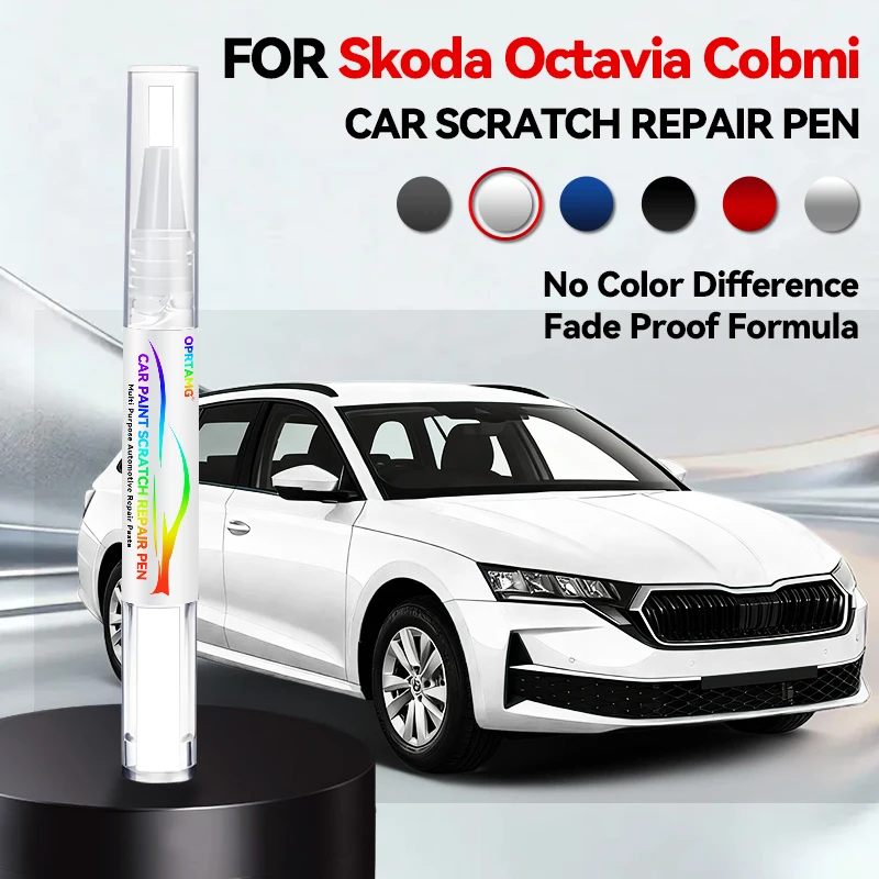 

Ручка-корректор для ремонта лакокрасочного покрытия автомобиля, для Skoda Octavia Cobmi 1996-2026, аксессуары для устранения царапин, белый, черный, серебристый