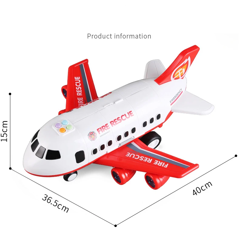 New Big Size Cars Music Story Simulation Track Inertia Aircraft Children Passenger Plane Toy Airplane Model Kids Airliner Gift