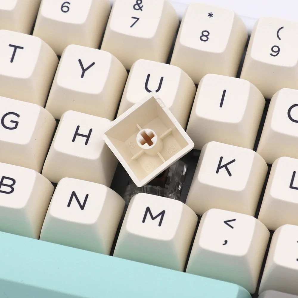Esquema minimalista de cor verde Keycap SA Altura PBT Sublimação Personagem Teclado Mecânico GH60 68 84 104 Keycap