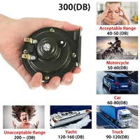 Universal Electric Snail Horn Super Loud Waterproof 300DB 12V Car Horns Air Motorcycle Truck Horn Siren Loud Snail Air Horn