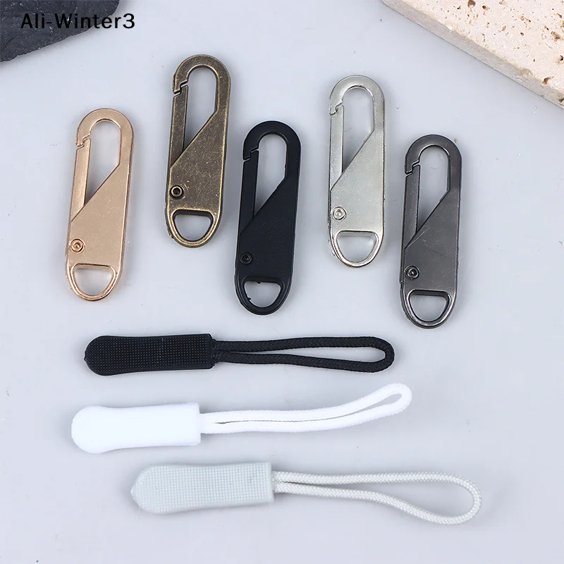 

5/10/20Pcs Replacement Zipper Pulls Cord Extender/Zip Metal Pull For Backpacks Jackets Luggage Purses Handbags