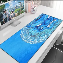 Esports tiger gaming mouse pad anime mats gamer jogo estendido xxl pads 900x400 acessórios para computador mesa desktop mousepad escritório