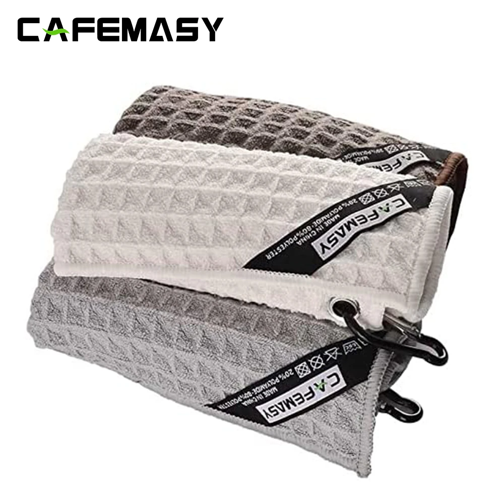 CAFEMASY Coffee Bar Cleaning Towel 3pcs Set Espresso Microfiber Cleaning Cloths Home Barista Clean Tools Kitchen Accessories