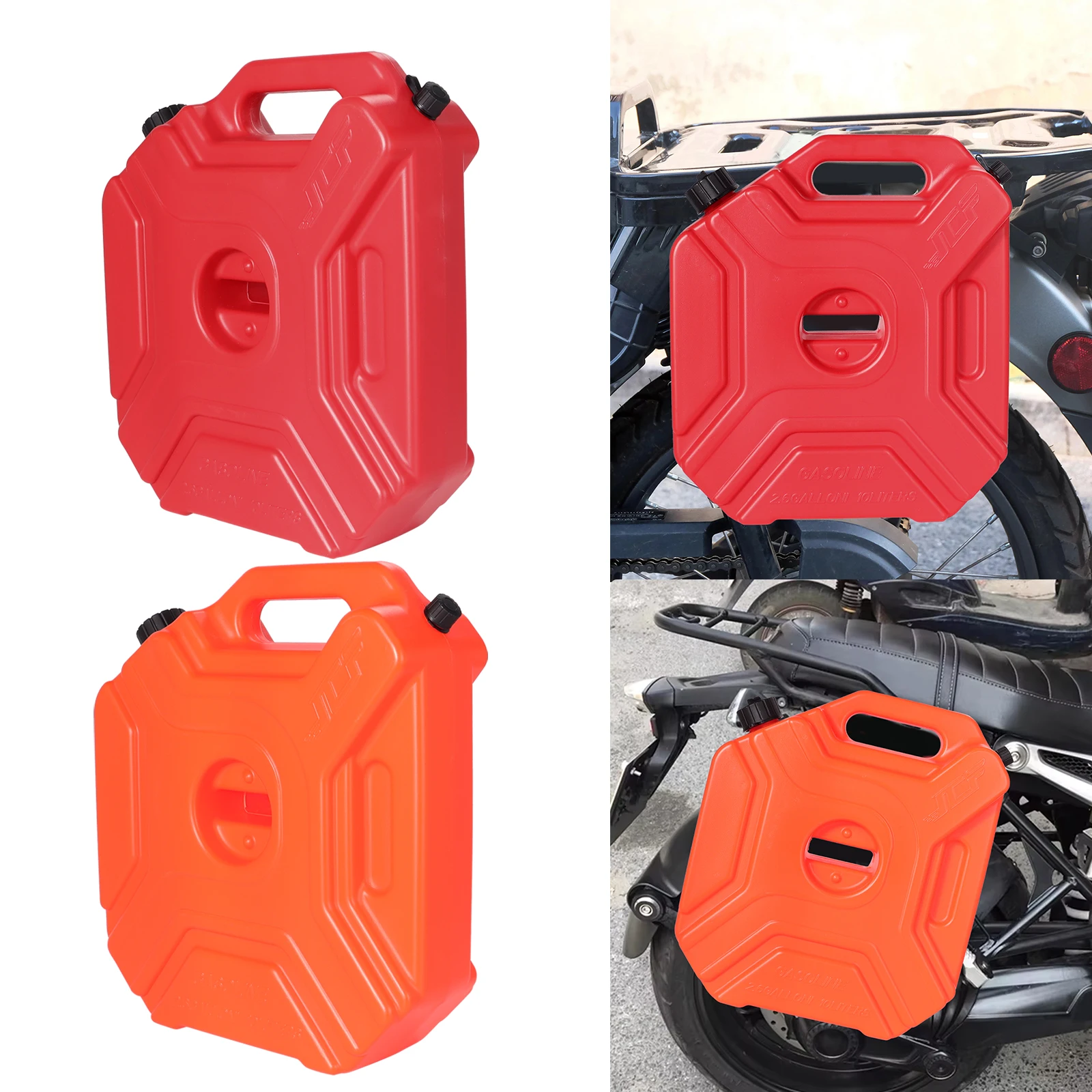 Bidons en plastique portables pour moto 3L/5L/10L, réservoir de carburant d'urgence, réservoir de stockage d'essence/diesel pour SUV et moto, 5 couleurs