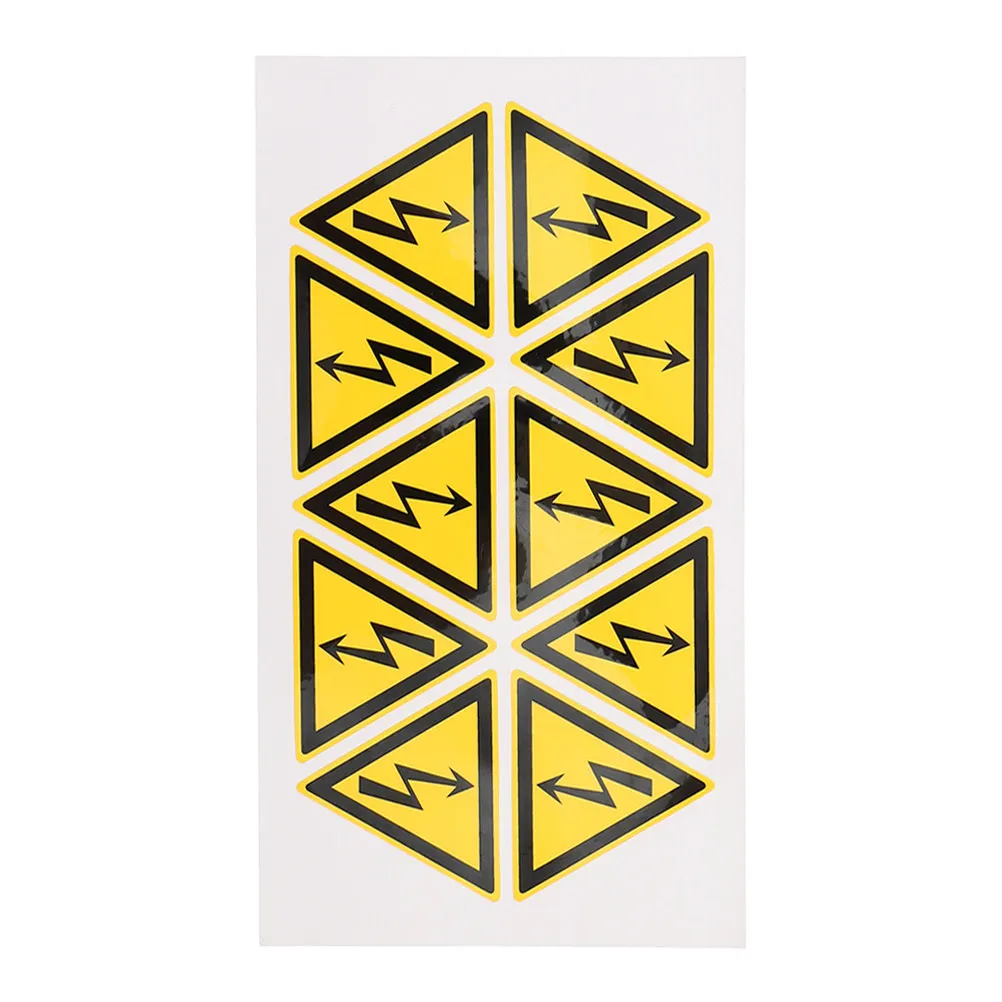 

Прочная предупреждающая наклейка о электрическом токе, ярко-желтая, из полипропилена, с сильной адгезией, для офиса и школы