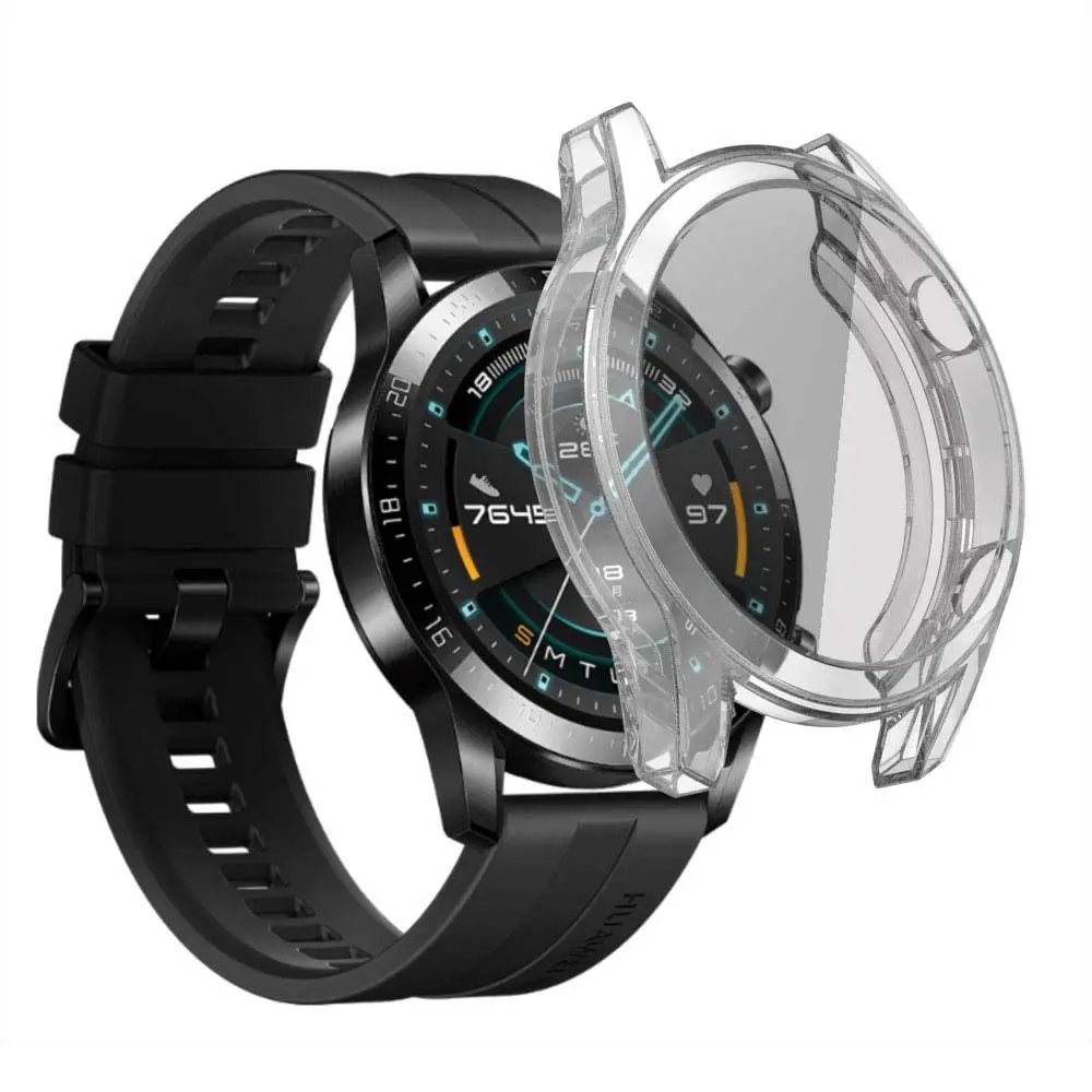 Funda protectora de pantalla completa para Huawei watch gt 2, Protector de reloj inteligente, cubierta de marco de reloj