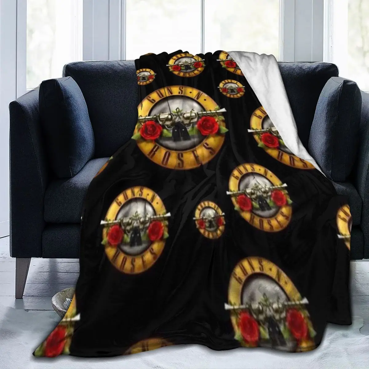 

Одеяло Guns N Roses, флисовое одеяло для дивана, теплое одеяло для дивана, постельные принадлежности, дорожные пледы, покрывало, одеяло