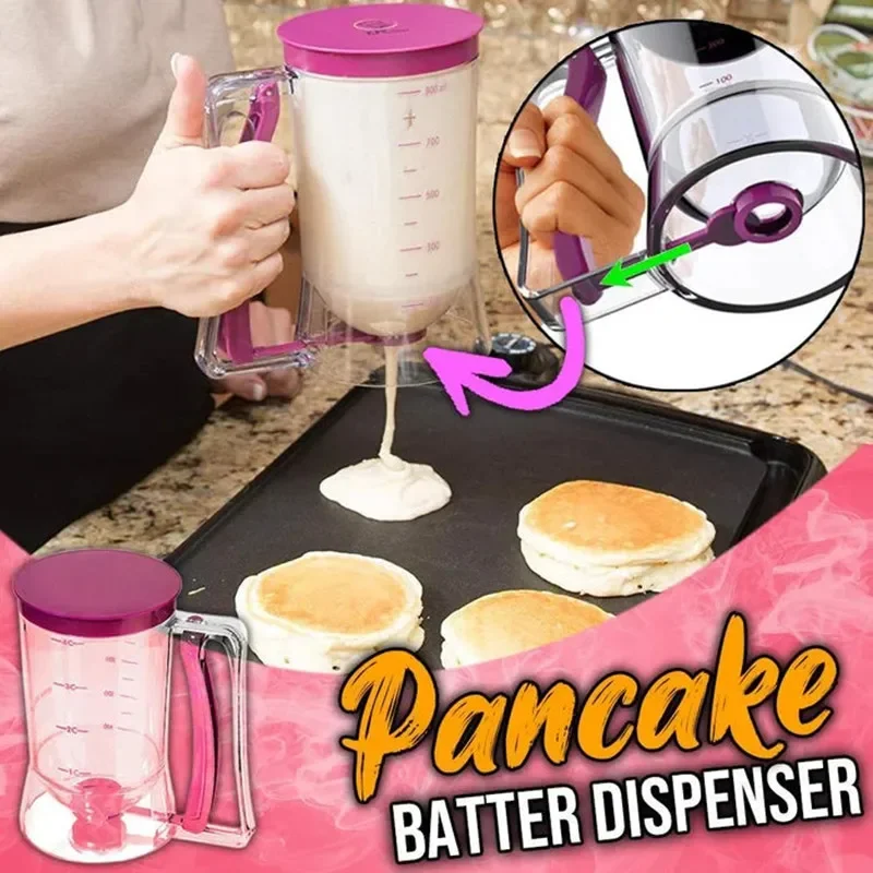 900ML Cupcake Pancake Cake Cream Cake Mix Dispenser Jug Baking Essentials Maker Cooking Tools Funnel Speratator Measuring Cup