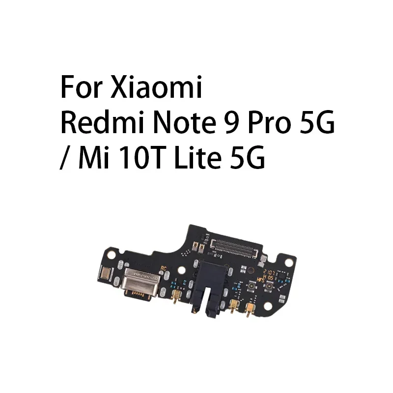 Orig USB Charging Port Board Flex Cable Connector for Xiaomi Redmi Note 9 Pro 5G / Mi 10T Lite 5G / M2007J17C M2007J17G