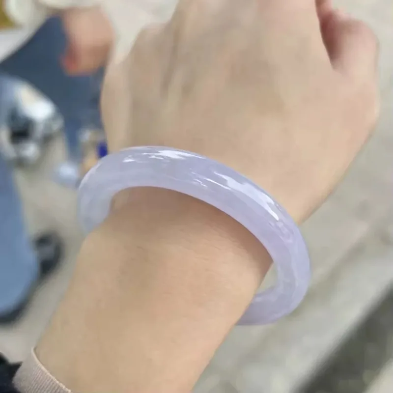 Ice-waxy violet blue enchantress full purple jadeite bangl jade bracelet