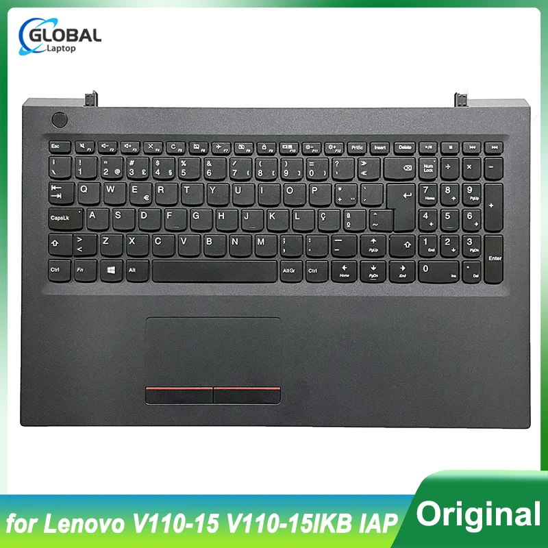 

Original New US/EU/PO Keyboard for Lenovo V110-15 V110-15IKB V110-15IAP Laptop Palmrest Upper Cover Replacement with Touchpad