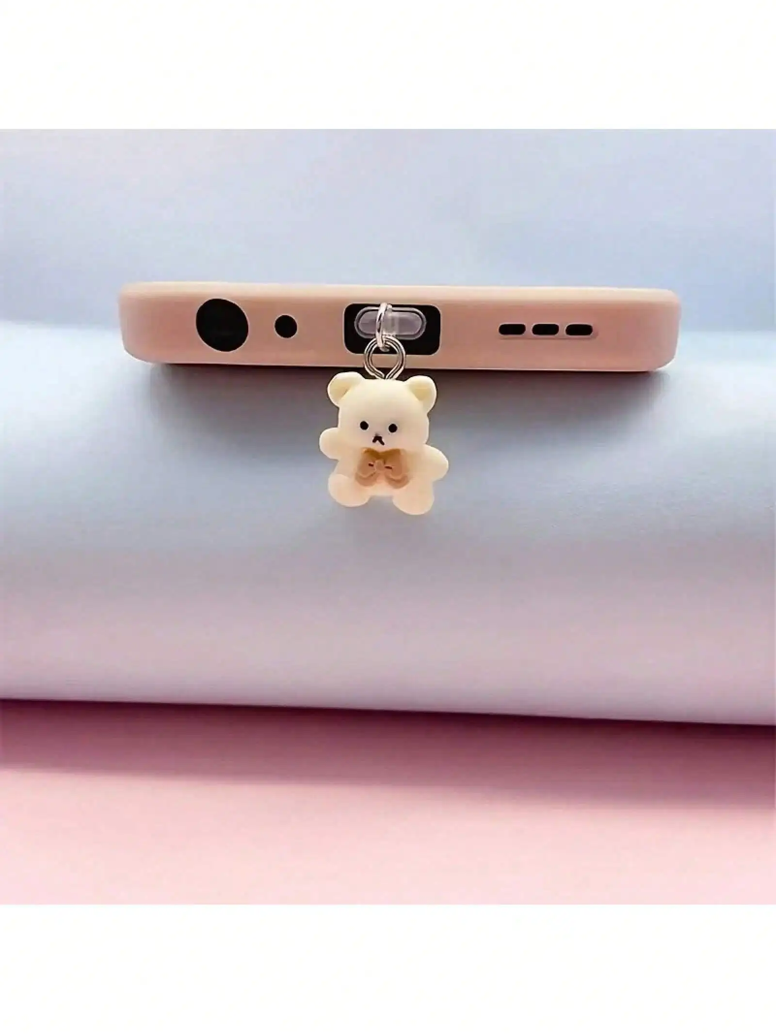 

Милая мультяшная заглушка для зарядного порта в виде медведя, универсальная защита от пыли для iPhone и Android (Type-C), модный аксессуар для телефона