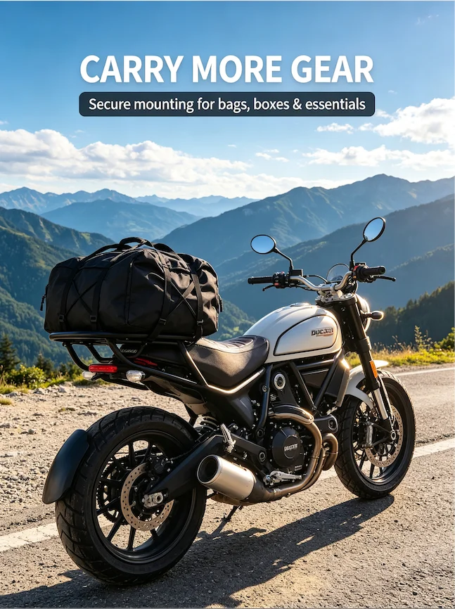 Motorcycle Rear Cargo Luggage Rack Tail Bracket Original Hole Mount For Ducati Scrambler 400 Storage Holder Accessory