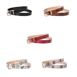 Snakeskin Texture Belt Women PU Waistband Simple Waistbelt Clothing Accessories Drop Shipping