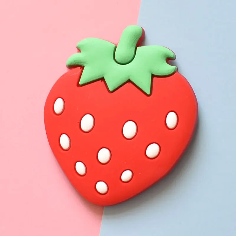 9pcs Cute Cartoon Fruit Magnets: Add Colorful Fun to Your Fridge with Creative Soft Rubber Stickers!