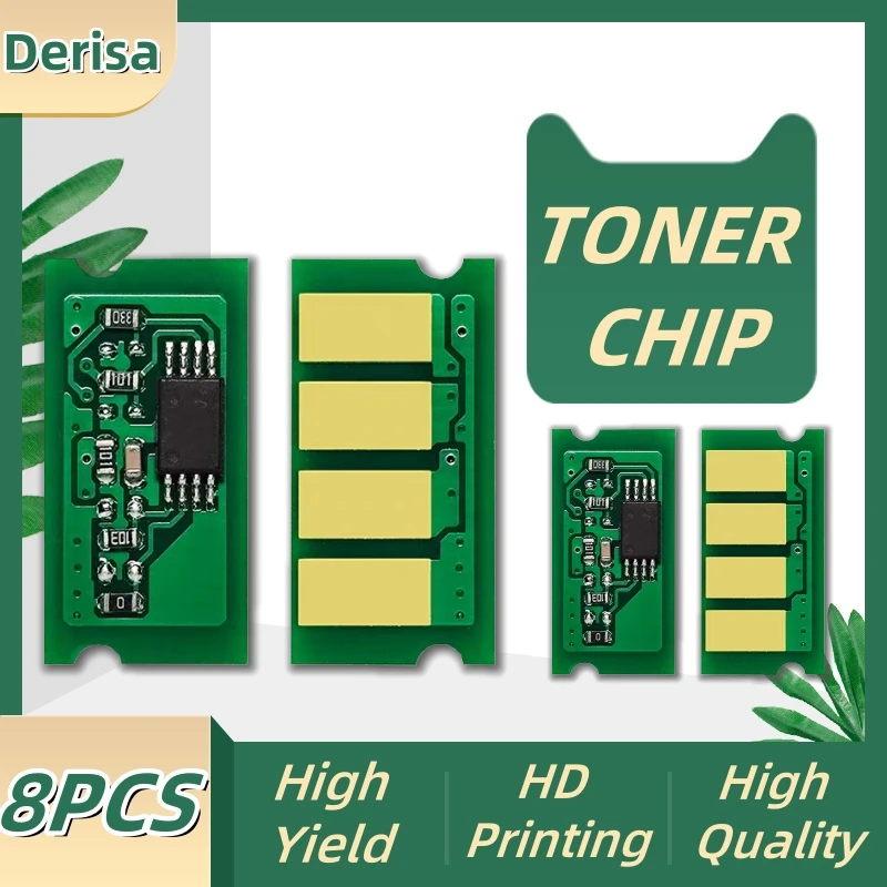 Derisa 8pcs SP C250 Chip Para Ricoh Aficio SP C250e C260DNw C260cdn SP C261SFNw SP C261 407729 407730 407731 407732 WW C250