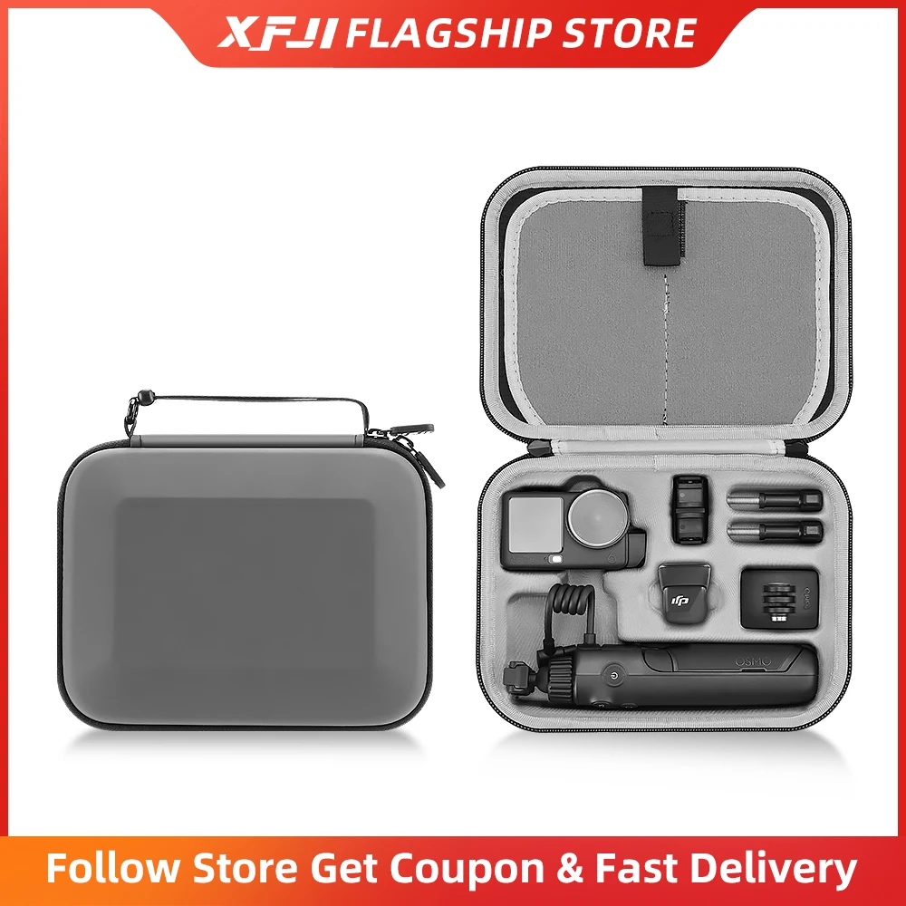 

Для DJI Osmo Action 6 Vlog Combo: Жесткий чехол-сумка из ПУ для путешествий, защитный, легкий, органайзер для аксессуаров камеры