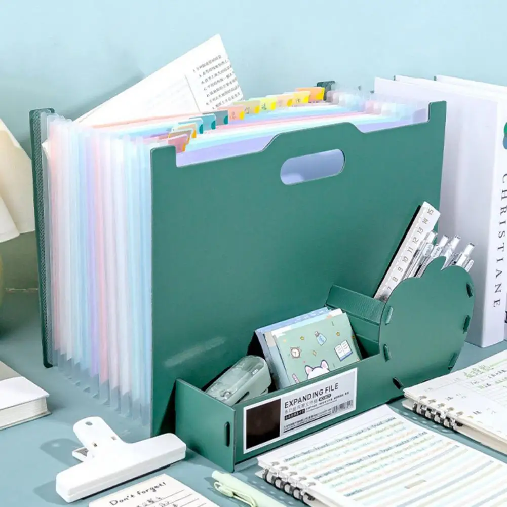 Pasta de arquivo com estojo destacável, Pacote De Órgão Vertical, Documento De Armazenamento De Papel De Exame, Material Estudante