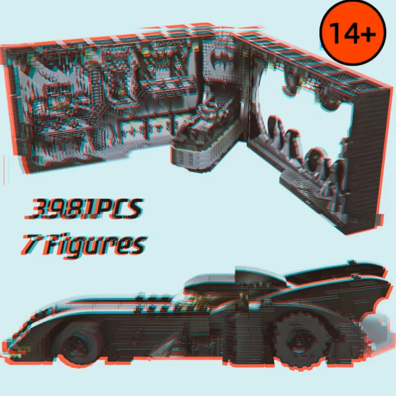 

2026 NEW 3981pcs Batcave Shadow Box Famous Building Blocks Model Bricks Toys for Kid Boys Adult Birthday New Years Gifts