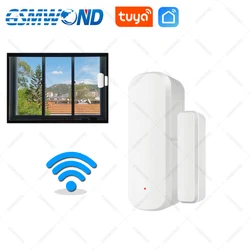 Tuya-Detector inteligente de seguridad para el hogar, dispositivo con WiFi, notificación de recordatorio para abrir/cerrar, funciona con la aplicación Tuya Sensor de ventana de puerta Smart