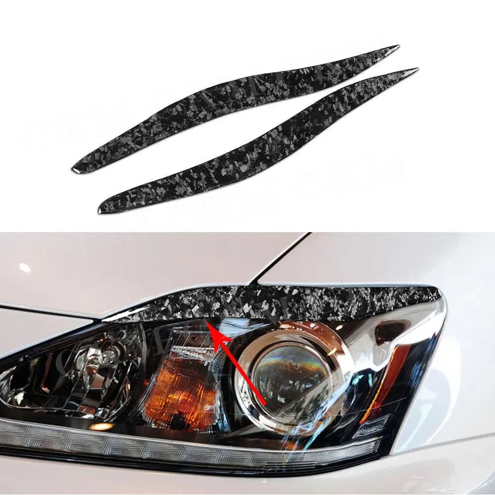 

Forged Carbon Front Bumper Eyebrow Decoration for Lexus IS250 300 2006 2007 2008 2009 2010 2011 2012 Headlight Covers Stickers