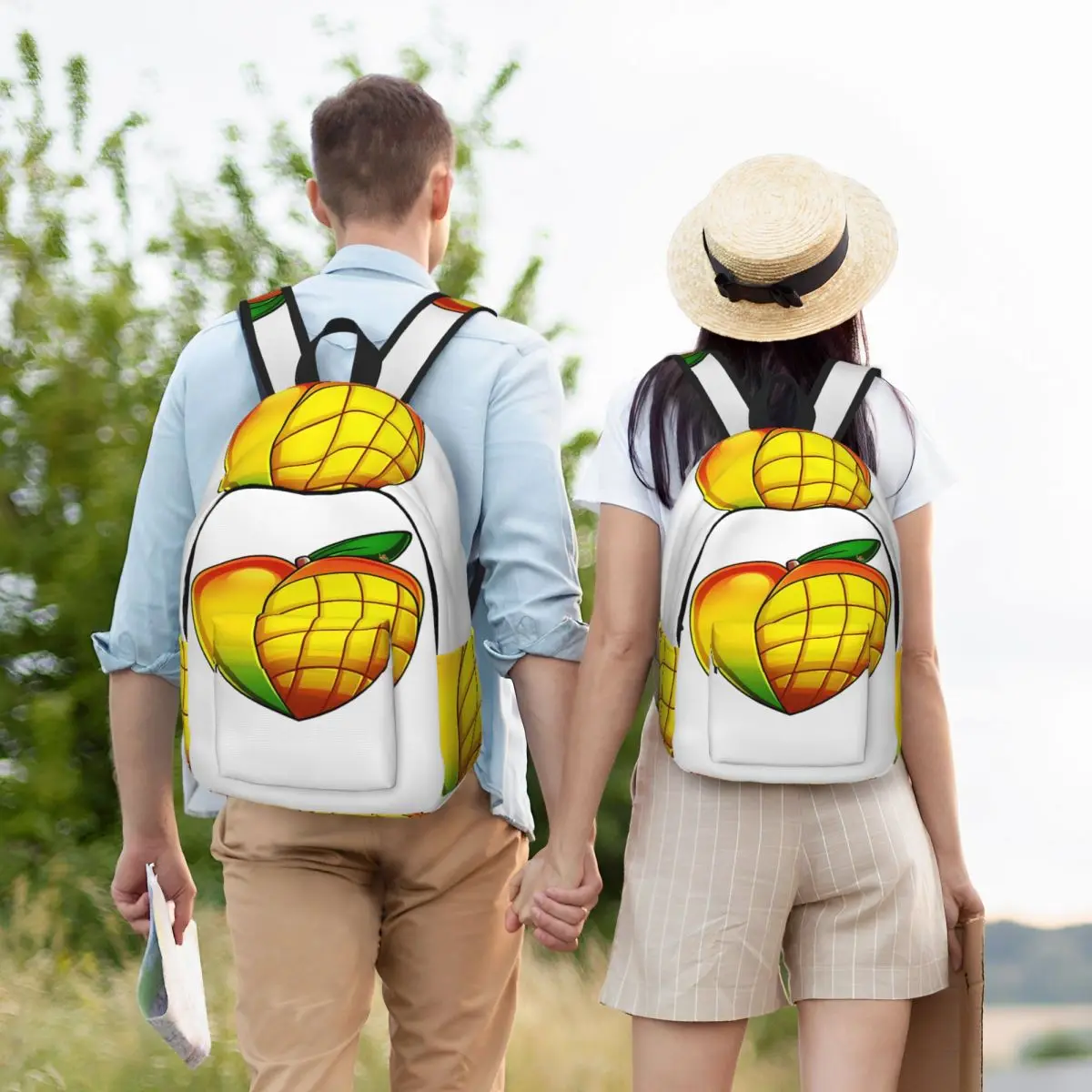 

Mango-Heart Backpack Student Boys Girls BookBag Children School Bag Computer Shoulder Bags for Men Women