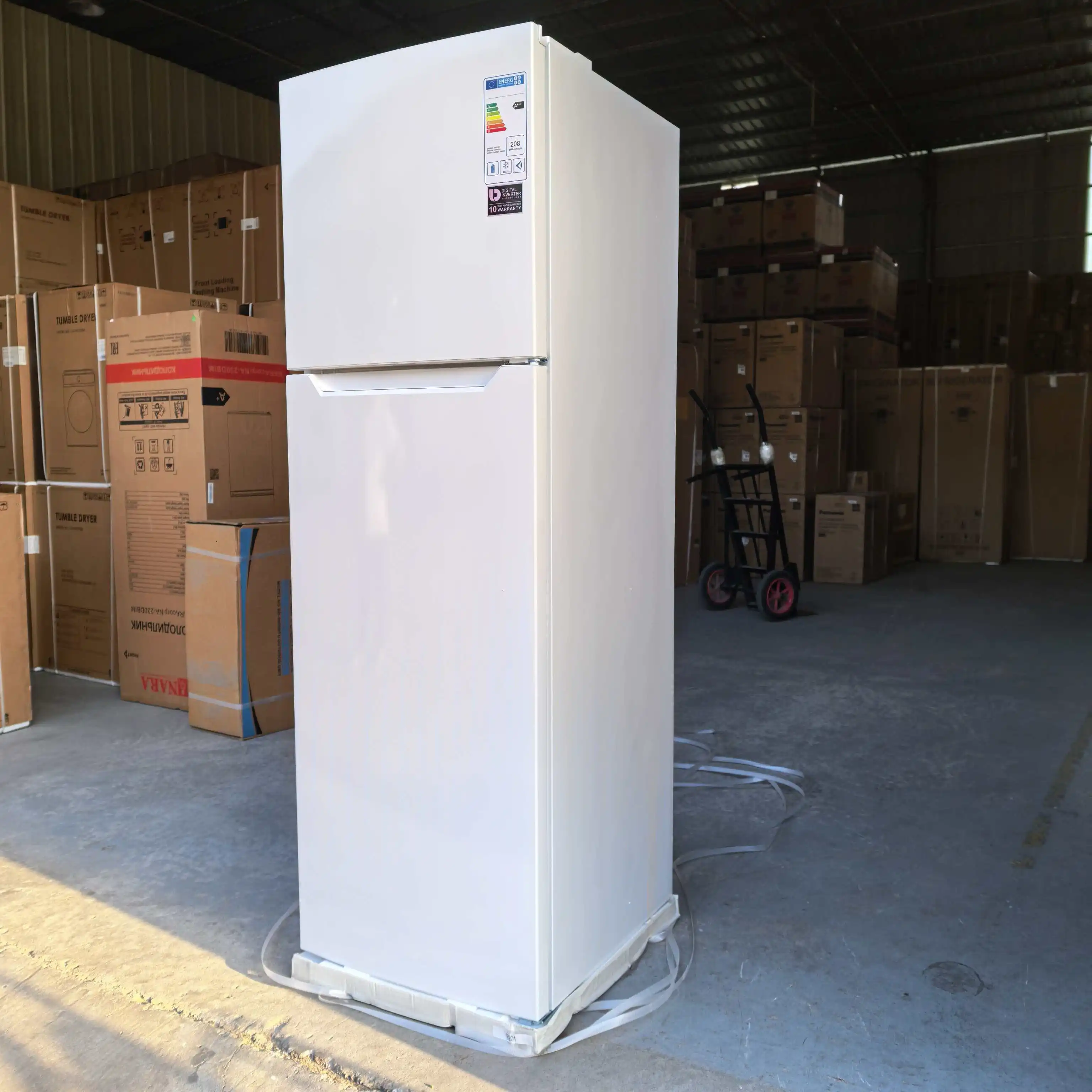 Free Standing Double Door Fridge Top Freezer 260L Air Cooled Two Doors Refrigerator Cheap Price 110V 220V 50/60HZ