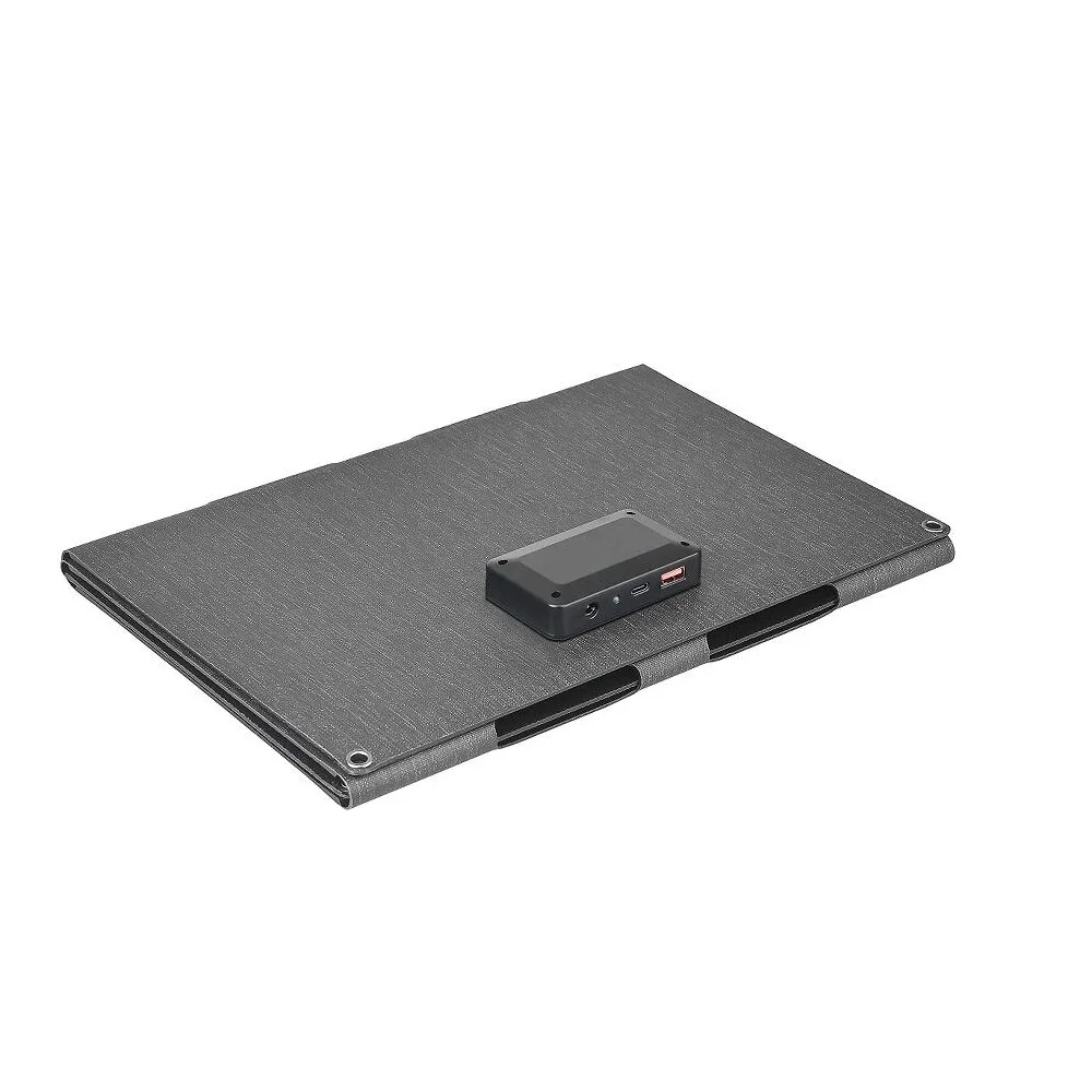 80 واط 18 فولت/12 فولت/5 فولت شاحن بالطاقة الشمسية قابل للطي ETFE شاحن لوحة طاقة شمسية USB/Type-c/DC Ouput للهاتف المحمول شاحن بطارية فارغة