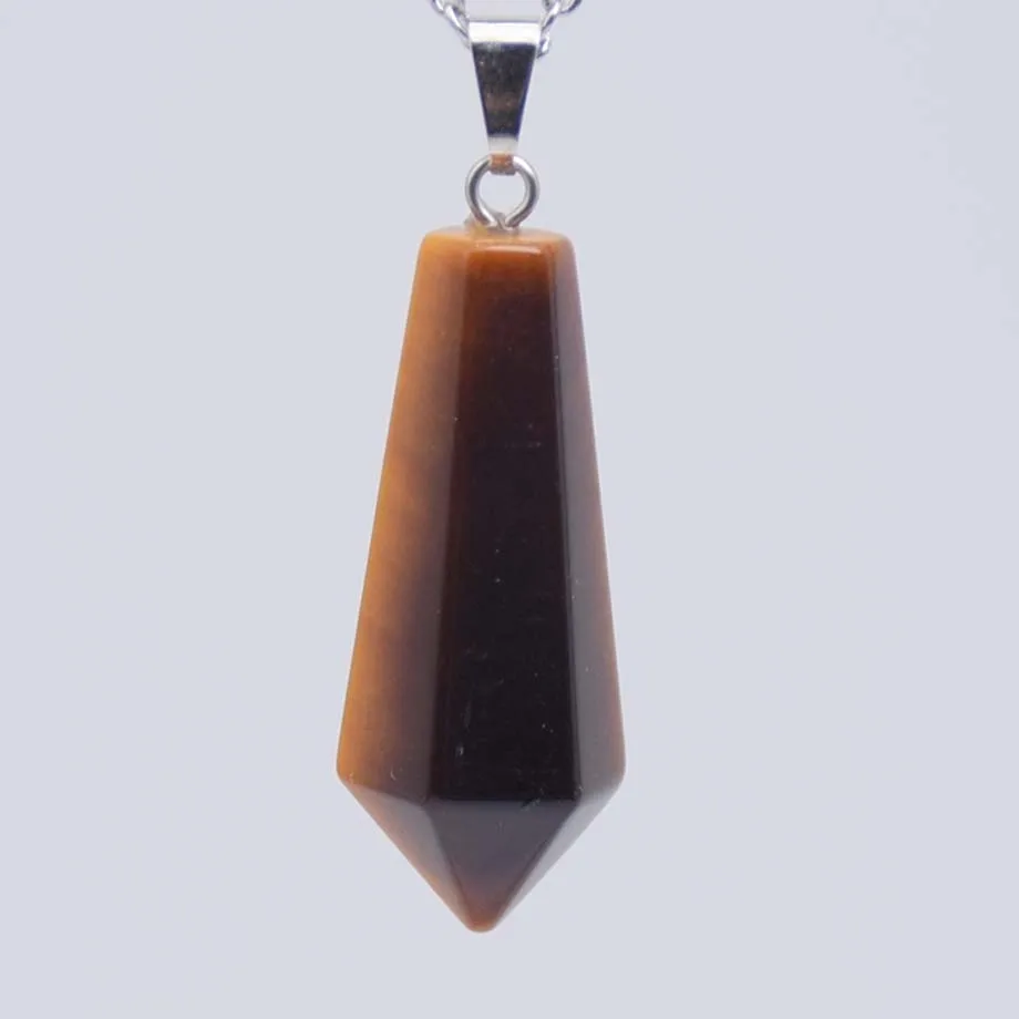 Natural Labradorite Rose Quartz Jasper Aventurine Facted Opal Crystal Malachite Sodalite Hexagon Bead Stone Pendant Jewelry