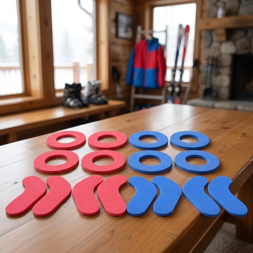 Ankle-Support Foam Pads with Peel-and-Stick Application for Ski Boots Figure Skates and Inline For Skating Gear