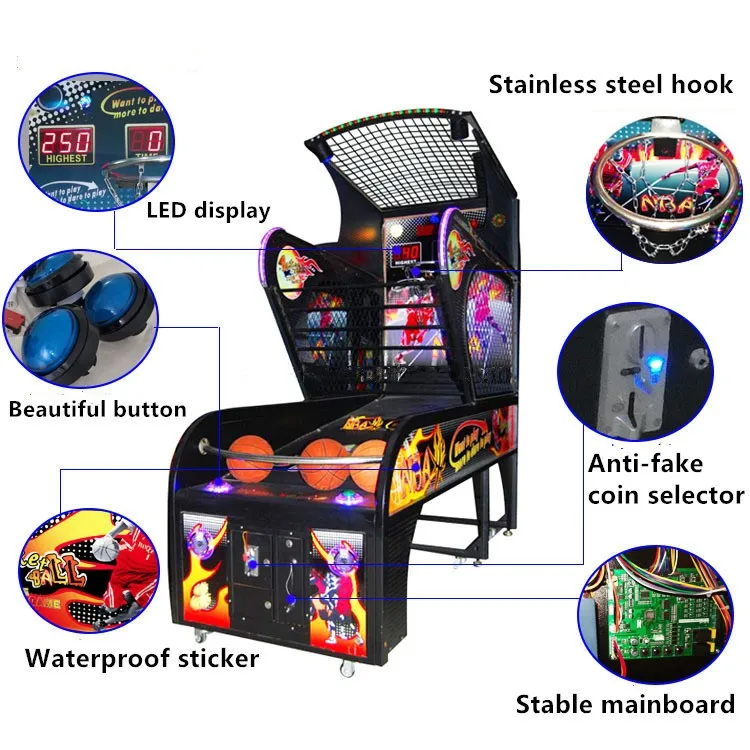 

Professional Basketball Arcade Machine Coin Operated Shooting Game for Mall Amusement Center Sports Entertainment