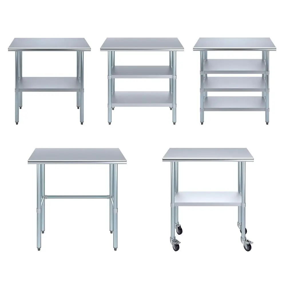 

Steel Table Add Casters Choose from 43 Sizes NSF Metal Work Table for Kitchen Prep Utility Commercial and Residential Applicati
