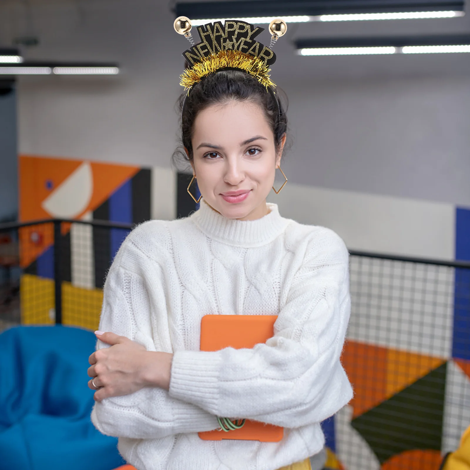 

New Year Party Headband Tiara 2025 Happy New Year Eve Supplies Comfortable Festive Design Photo Shoots
