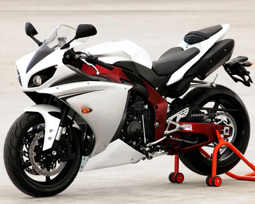 For Yamaha Motorcycle 2009 2010 2011 YZF-R YZF R1 YZFR1 09 10 11 YZF 1000 Motorbike White Bodywork Fairings (Injection Molding)
