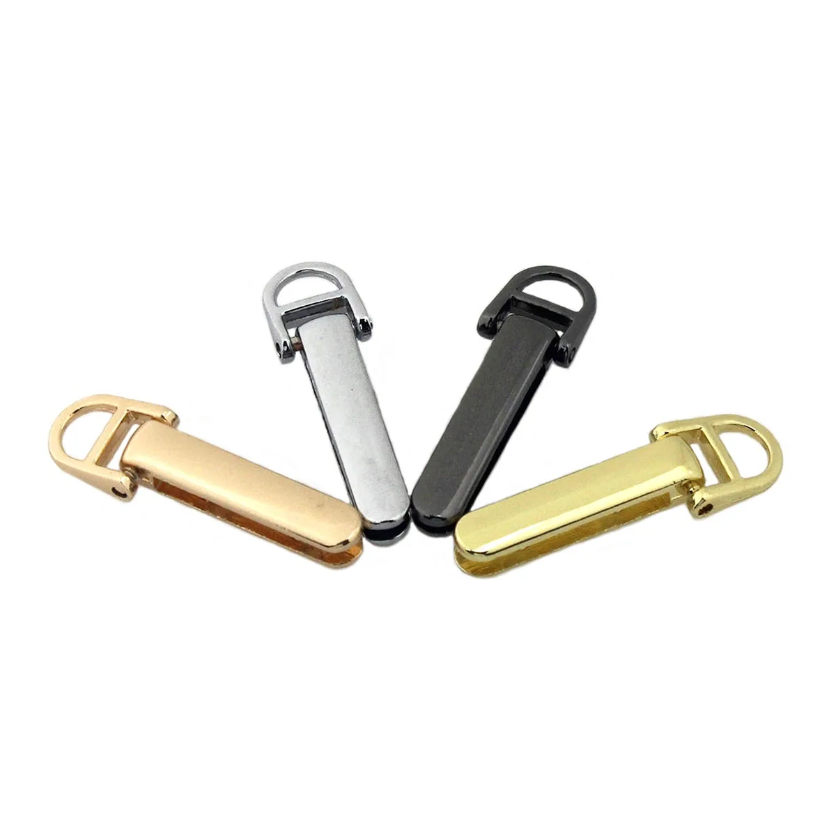 2pcs Metal Bag Side Edge Hang Buckle Fashion Zipper Connect Clasp for Leather Craft Bag Strap Belt Handle Shoulder Accessories