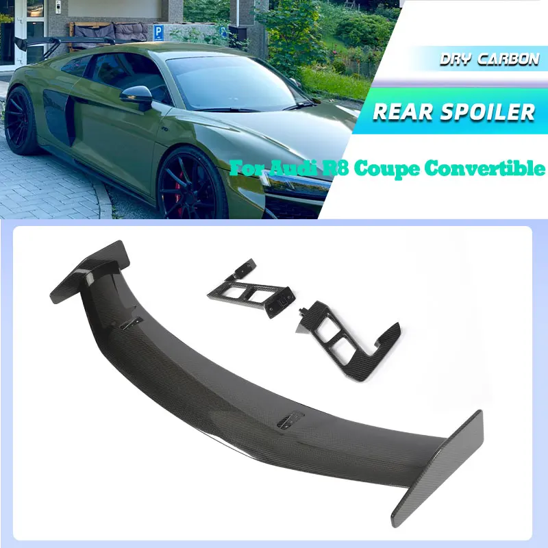 

Prepreg Dry Carbon Car Rear Trunk Spoiler Wings for Audi R8 V10 GT Coupe Convertible 2022-2024 Racing Rear Spoiler Boot Wing Lip