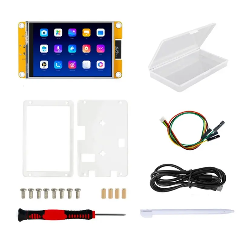 

Плата разработки модуля Wi-Fi/Bluetooth ESP32 AA84 с 3,5-дюймовым сенсорным TFT-экраном 320x480 и акриловым корпусом, электронный DIY-набор