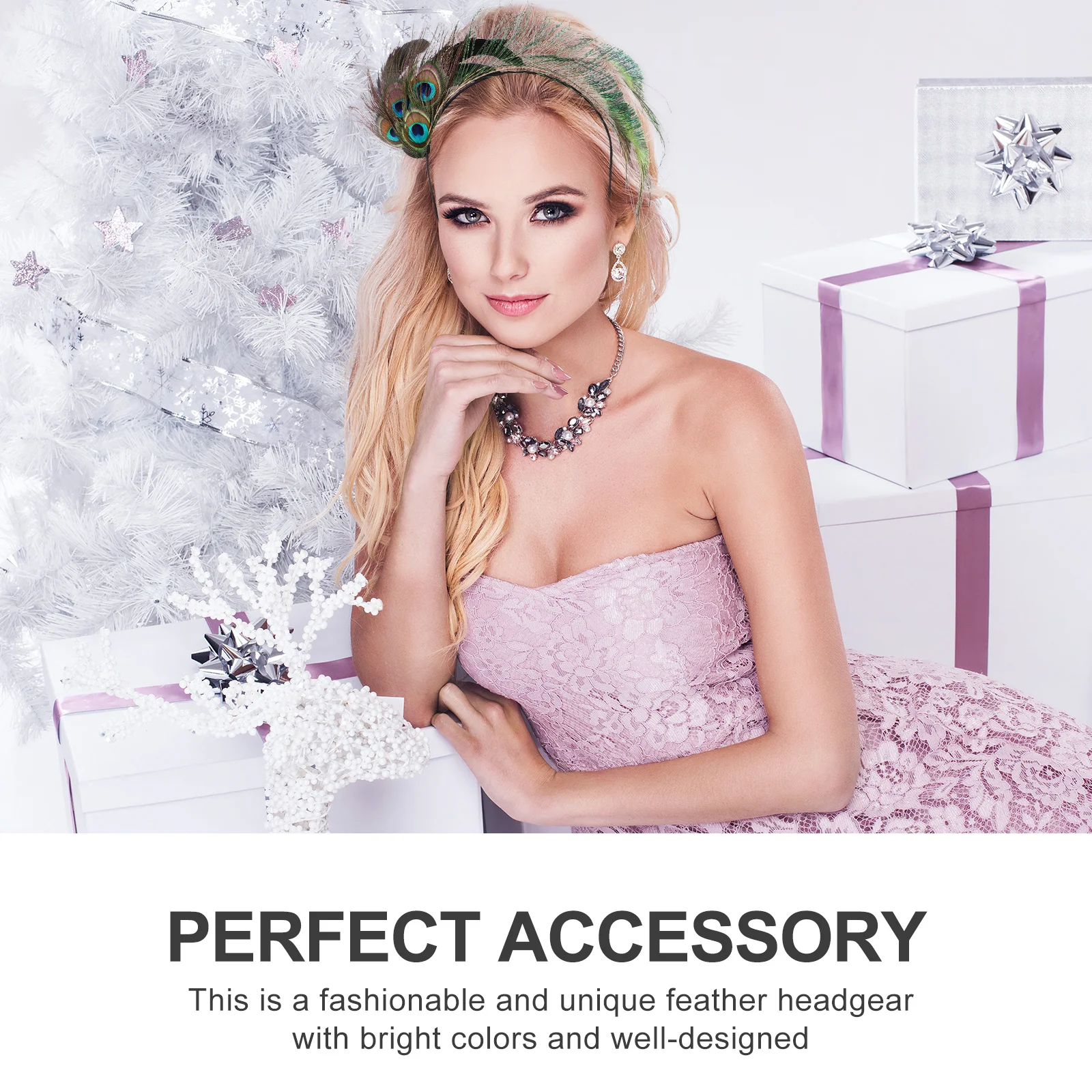 

Headband Party Headdress Festival Cosplay Hair Accessory Wedding Performance Fancy Plume Headband Ball Decor