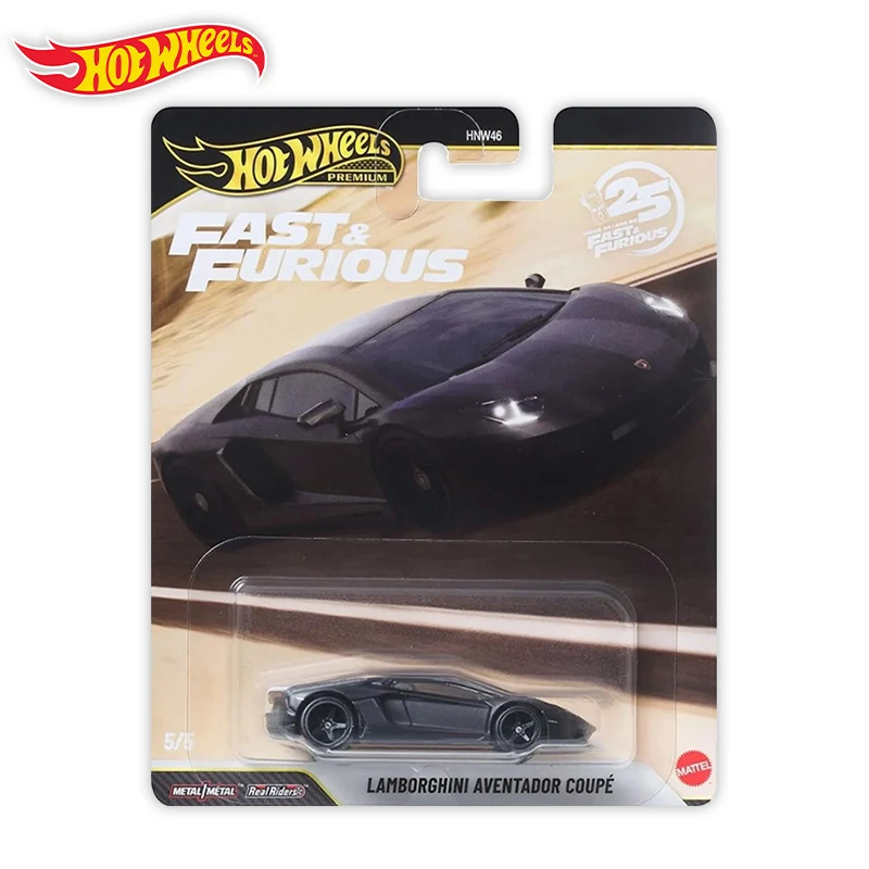 Hot Wheels Car Fast & Furious Lamborghini Aventador Coupé 1/64 Metal Die-cast Model Toy HNW46