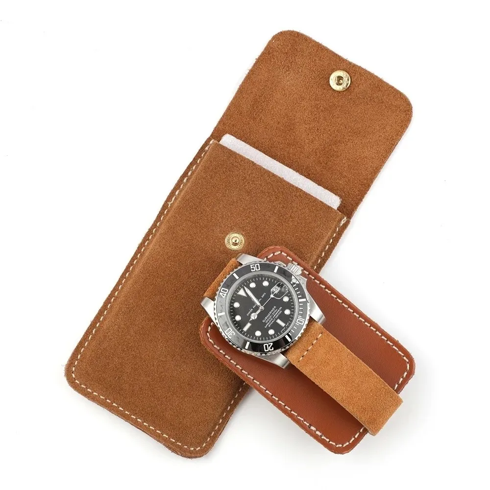 1 Slot PU Leather Watch Case Durable Soft Watch Box Watch Storage Bag Travel