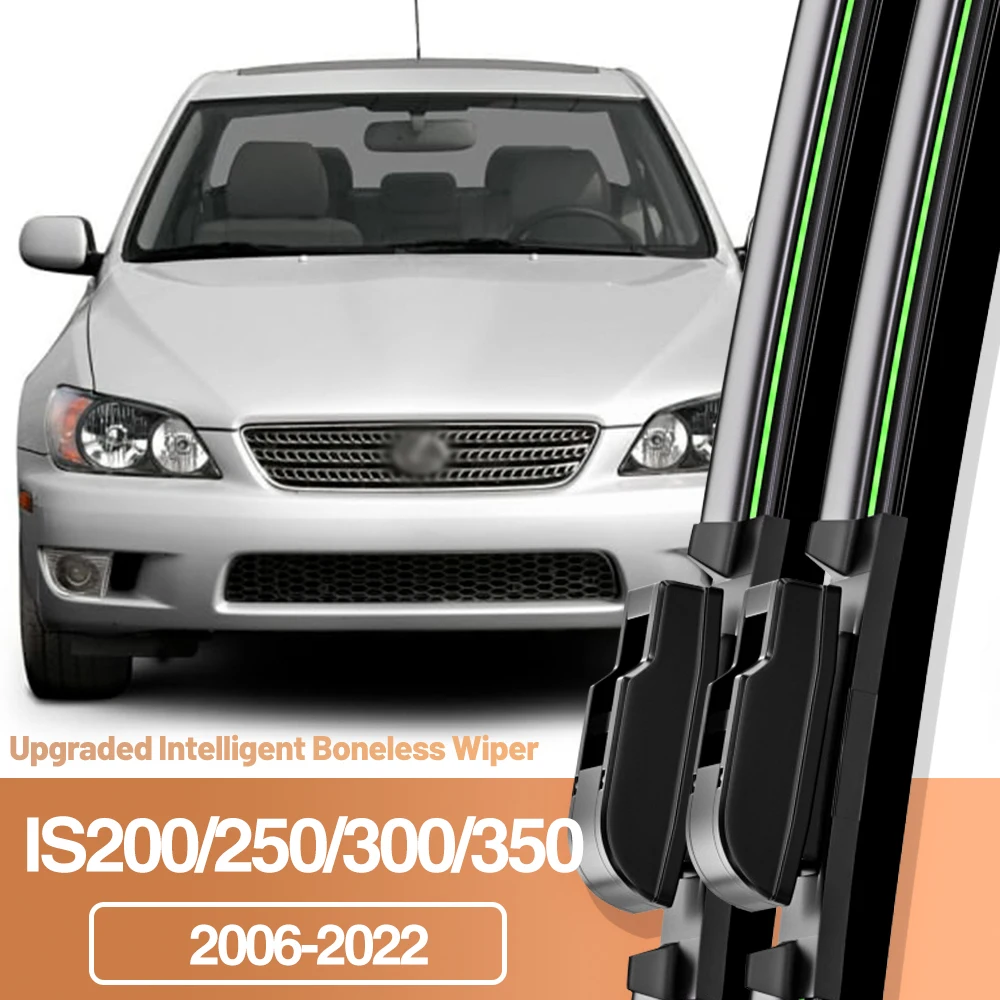 2 pçs para lexus is200 is250 is300 is350 2006-2022 lâminas de limpador de pára-brisa dianteiro acessórios de janela de pára-brisas 2007 2015 2017 2018