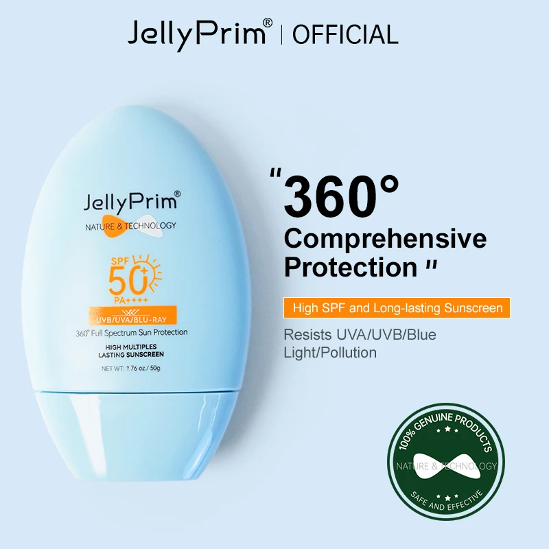 New SPF 50 Sunscreen Protector Solar Whitening Sun Cream Moisturizing Lightening Body Facial Sun Blocker for Face Skin Care 50g