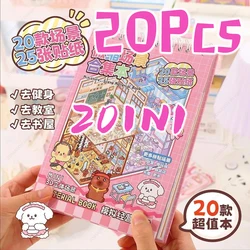 20Pcs Scenes Cartoon Landscape Sticker Book Wholesale DIY 3D Pocket Cabin Scene Stickers Gift for Kid Child