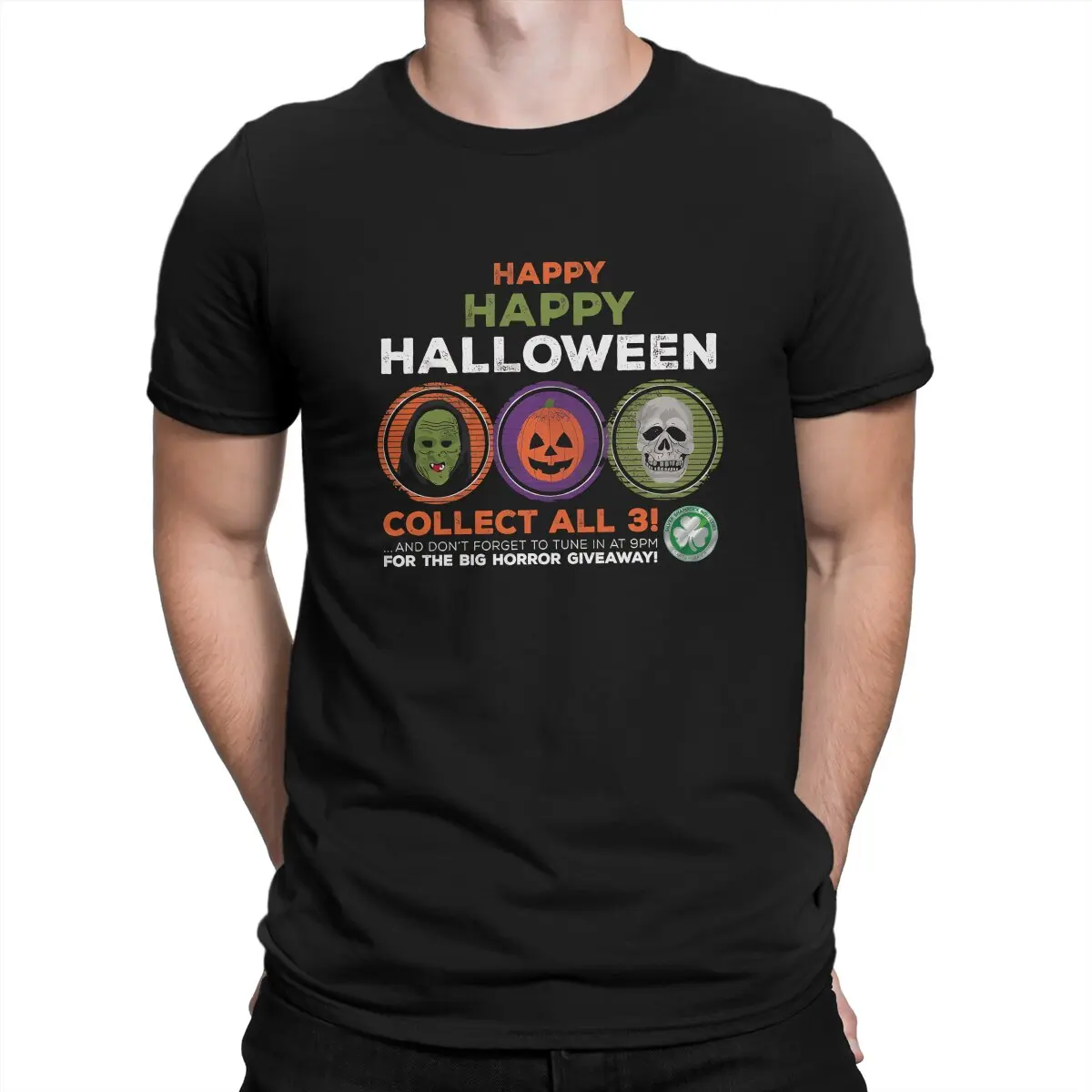 Scary Horror Lover Men's TShirt Happy Happy Halloween Fashion Polyester T Shirt Graphic Sweatshirts Hipster